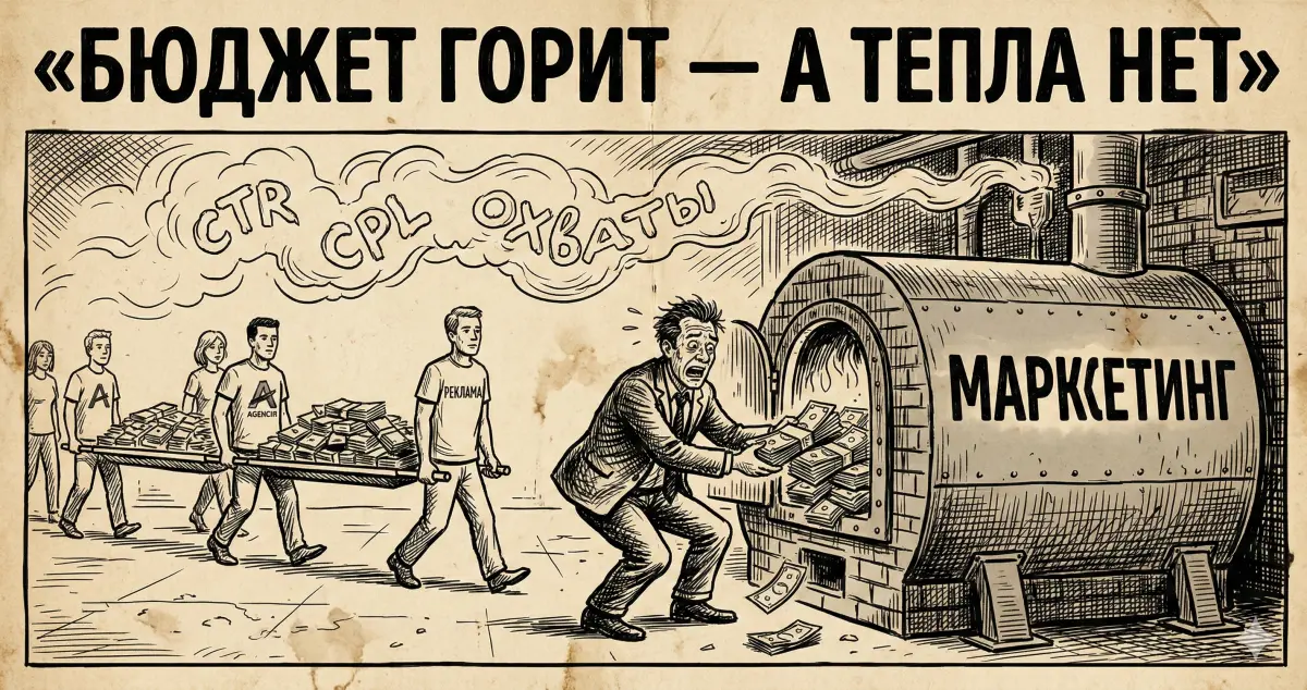 Бизнесмен сжигает рекламный бюджет
