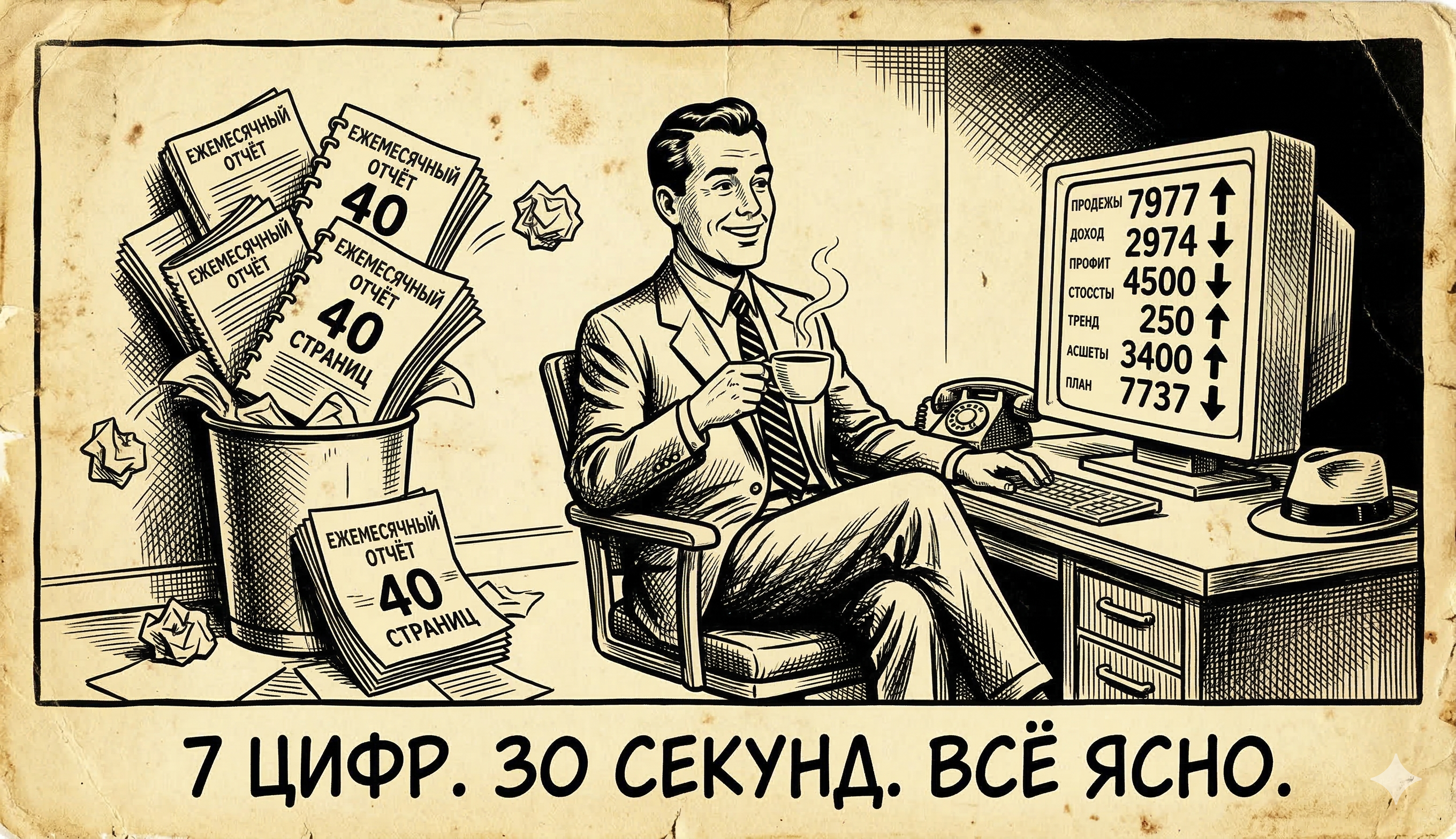 Шаблон RevOps-дашборда для собственника: 7 метрик на одном экране